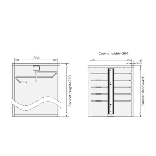 جـاشلـوار سقفـی ریلـی 1 طرفه سری Space ملونی 8018