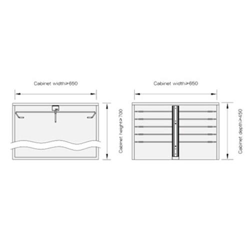 جـاشلـوار سقفـی ریلـی 2 طرفه سری Space ملونی 8020