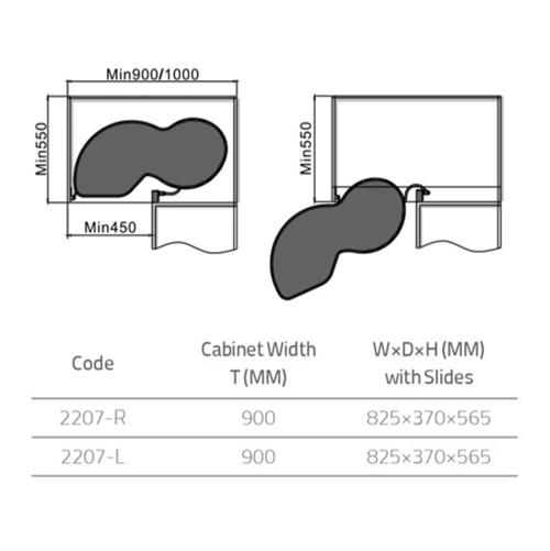 لمن کرنر کابینت زمینی نانو کوتینگ ملونی WB2207