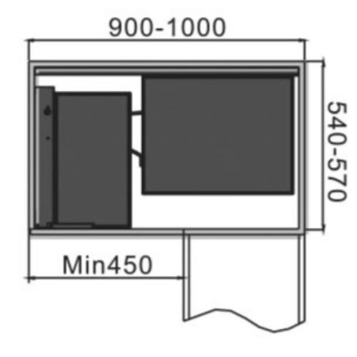 مجیک کرنر کابینت زمینی نانو کوتینگ ملونی WB2106