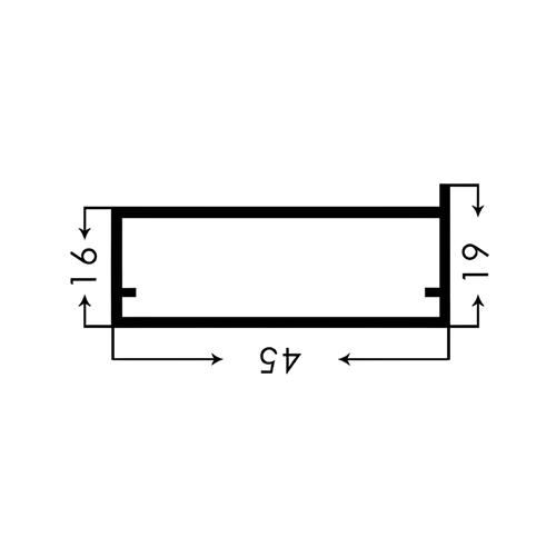 پروفیل درب کمد و کابینت فانتونی I220