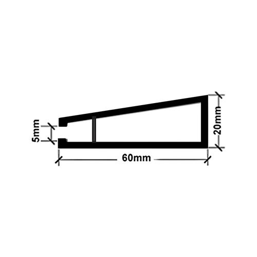 پروفیل درب کمد و کابینت فانتونی I240