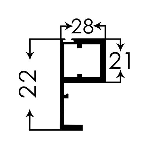 پروفیل عمودی دستگیره کمد و کابینت فانتونی I281