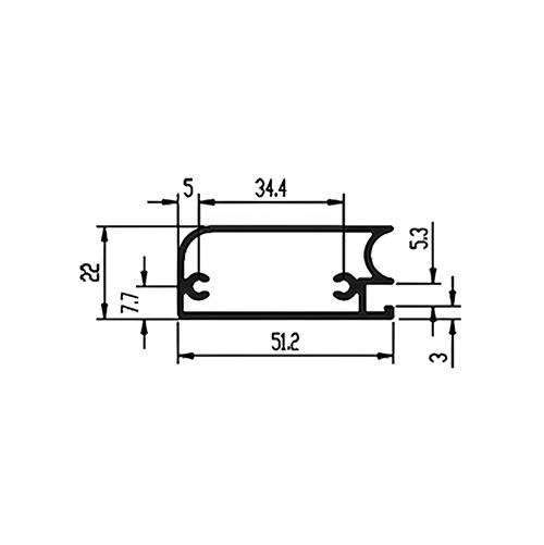 پروفیل درب کمد و کابینت فانتونی I310