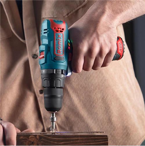 کیت دریل پیچ گوشتی چکشی شارژی رونیکس 8101K