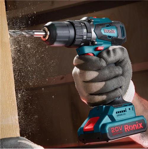 دریل پیچ گوشتی چکشی شارژی براشلس رونیکس 8900