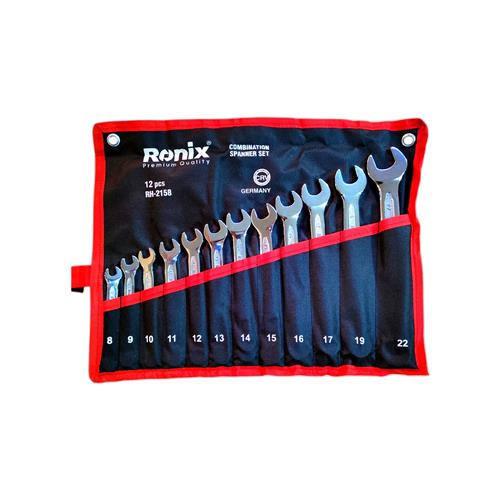آچار سری 12 عددی یکسر تخت یکسر رینگ کیفی رونیکس RH-2158
