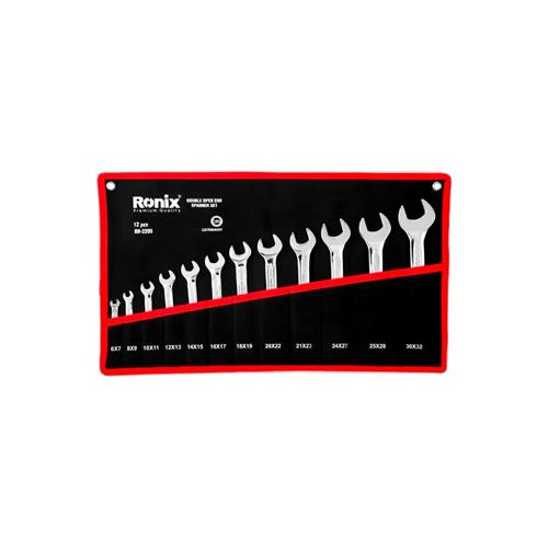 آچار سری 12 عددی دو سر تخت کیفی رونیکس RH-2205