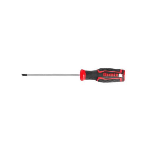 پیچ گوشتی دسته پلاستیکی دورنگ 125x5 چهارسو رونیکس RH-2844