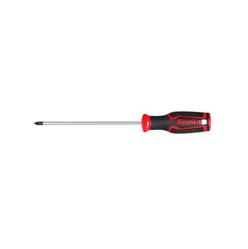 پیچ گوشتی دسته پلاستیکی دورنگ 150x5 چهارسو رونیکس RH-2845