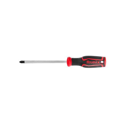 پیچ گوشتی دسته پلاستیکی دورنگ 150x8 چهارسو رونیکس RH-2890