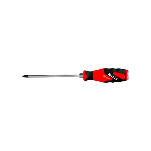 پیچ گوشتی تکی دسته TPR ضربه خور 150×6 چهارسو رونیکس RH-2971