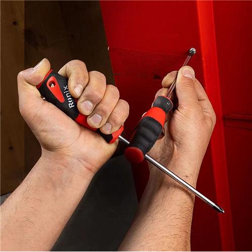 پیچ گوشتی تکی دسته TPR ضربه خور 150×6 چهارسو رونیکس RH-2971