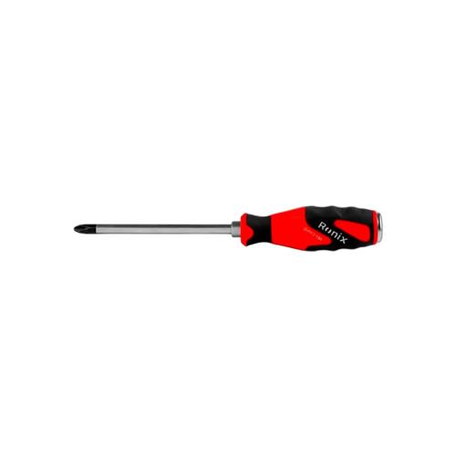 پیچ گوشتی تکی دسته TPR ضربه خور 150×8 چهارسو رونیکس RH-2990