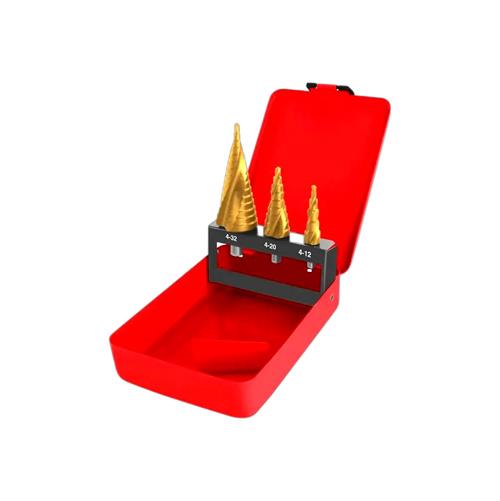 ست 3 عددی مته مخروطی مارپیچ با جعبه فلزی رونیکس RH-5903