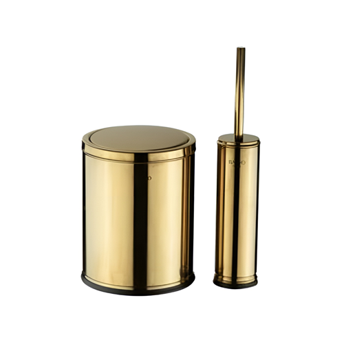 سطل و برس توالت بادبزنی رومانا اسمارت 805/Shinygolden