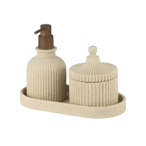 ست اکسسوری 3 تکه رزین اسمارت AD-280A/Cream