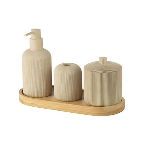 ست اکسسوری 4 تکه رزین اسمارت AD-300A/Cream