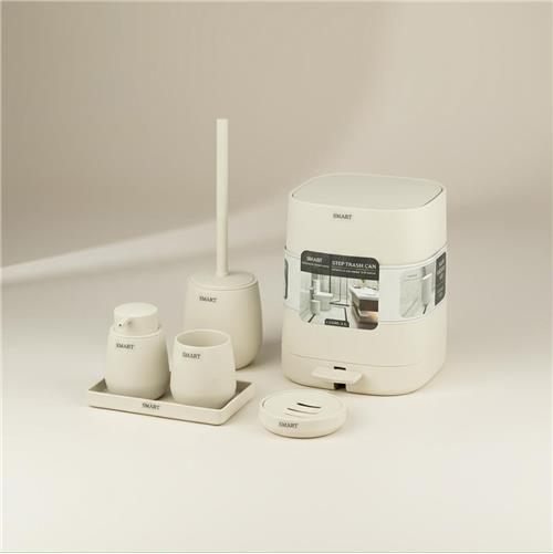 ست اکسسوری سرویس بهداشتی 6 تکه اسمارت Alvin/Cream