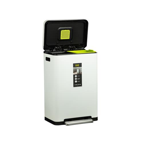 سطل دو مخزنه مستطیلی پرو اکو E2368MP-WH-20L+20L