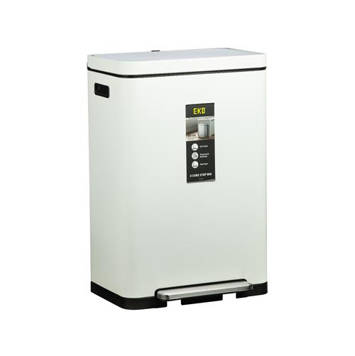 سطل دو مخزنه مستطیلی پرو اکو E2368MP-WH-20L+20L