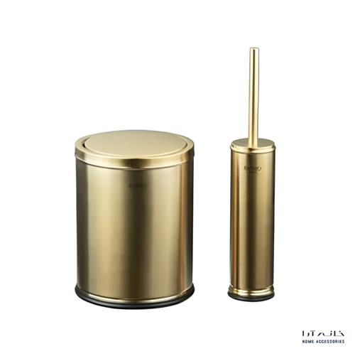 سطل و برس توالت بادبزنی رومانا اسمارت S805/Brushgolden