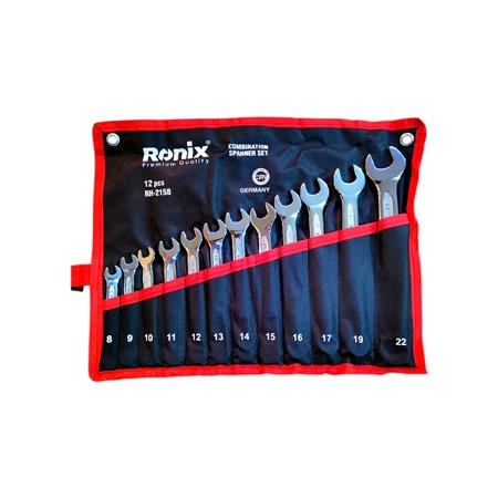 آچار سری 12 عددی یکسر تخت یکسر رینگ کیفی رونیکس RH-2158