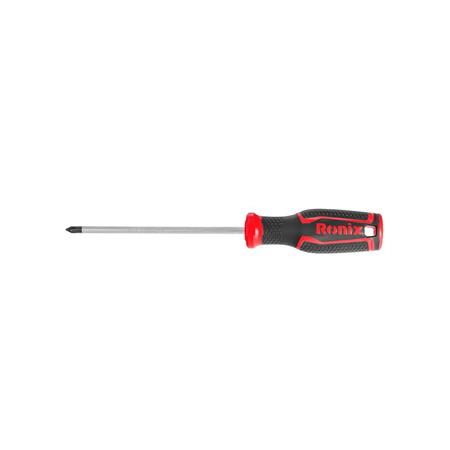 پیچ گوشتی دسته پلاستیکی دورنگ 125x5 چهارسو رونیکس RH-2844