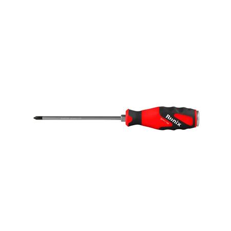 پیچ گوشتی تکی دسته TPR ضربه خور 1×150 چهارسو رونیکس RH-2959