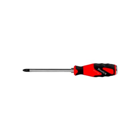 پیچ گوشتی تکی دسته TPR ضربه خور 150×8 چهارسو رونیکس RH-2990