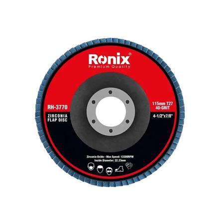 سنباده فلاپ زیرکونیم مینی 115 میلی‌متری 40 رونیکس RH-3770