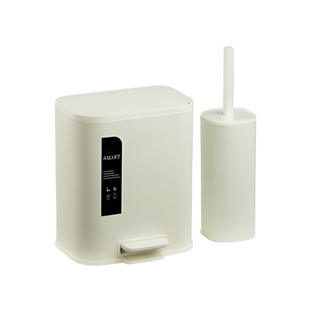 سطل و برس توالت فریال اسمارت 6815WHT-5L