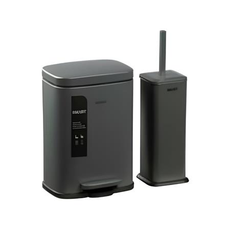 سطل و برس توالت دورا اسمارت 6843-Mattgrey-05L