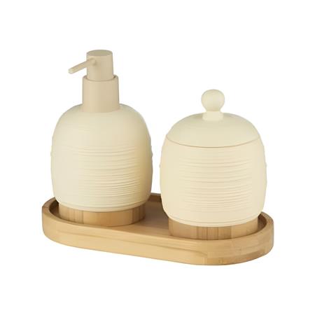 ست اکسسوری 3 تکه رزین اسمارت AD-269A/Cream