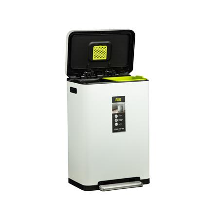 سطل دو مخزنه مستطیلی پرو اکو E2368MP-WH-20L+20L