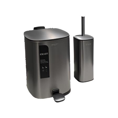 سطل و برس توالت ولانو اسمارت S1046/GunGrey