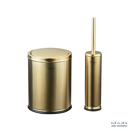 سطل و برس توالت بادبزنی رومانا اسمارت S805/Brushgolden